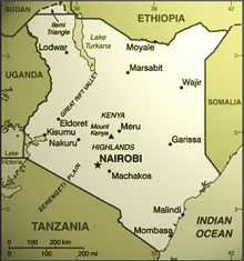 map of Kenya