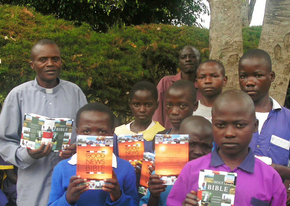 Orphans with bibles