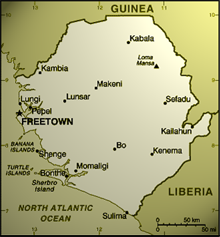 map of Sierra Leone